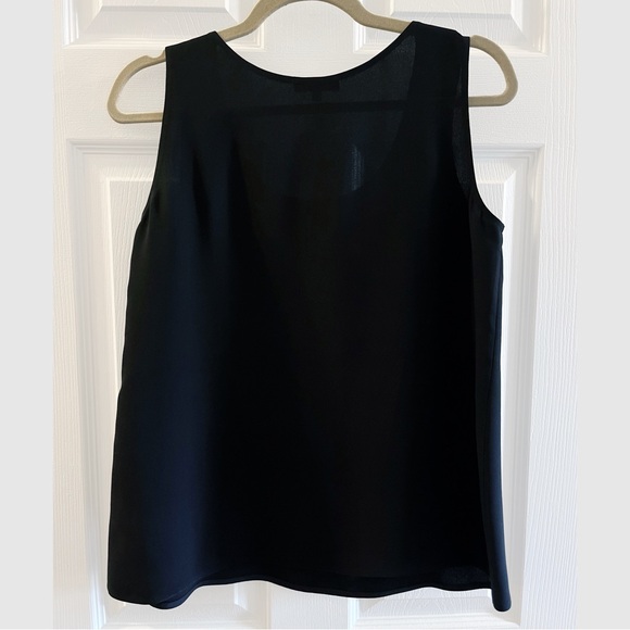 Lafayette 148 New York Black Silk Tank Top - Picture 2 of 3